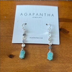 Agapantha Silver & Turquoise Drop Earrings